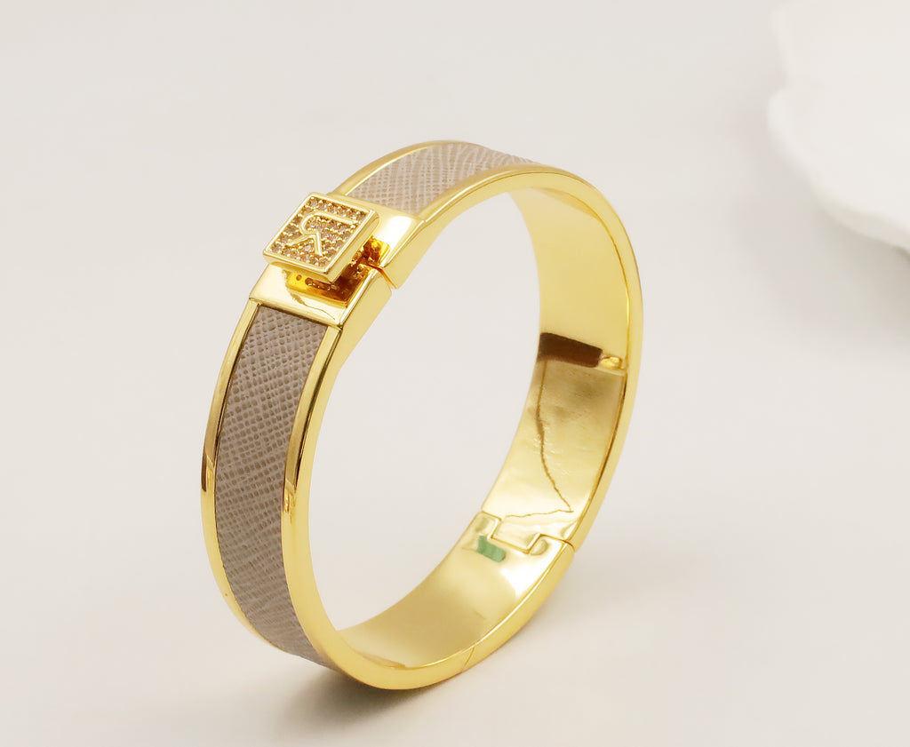 Wholesale Leather Gold Plated Bangle Bracelet - OEM ODM Fashion Jewelry Factory Direct