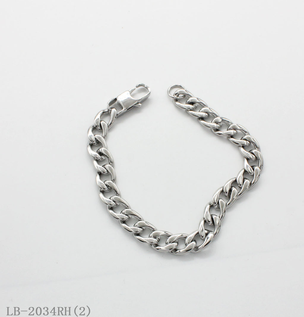 Chunky Polished Cuban Link Stainless Steel Street-Style Statement Bracelet | Factory Direct Wholesale