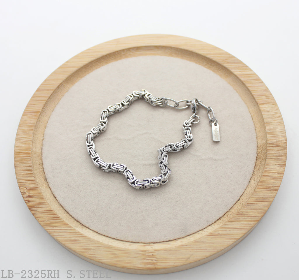 Intricate Byzantine Emperor Link Adjustable Stainless Steel Vintage Statement Bracelet | Factory Direct Wholesale