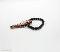 Acrylic Beaded Phone Charm with Zinc Alloy Tassel Pendant | Imitation Rose Gold Plated OEM ODM Wholesale Fashion Accessory