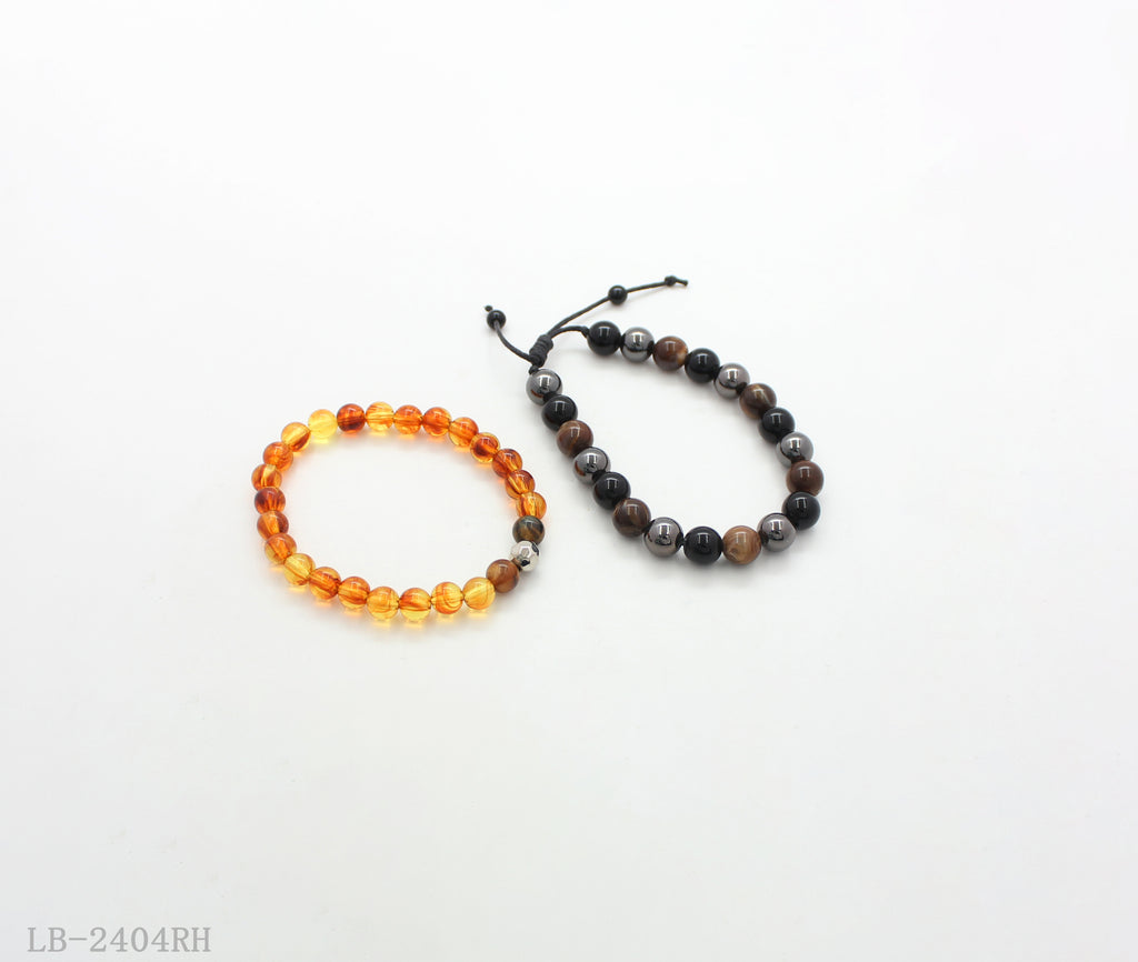 Wax Cord Braided Bracelet with CCB & Acrylic Beads for Women | Imitation Rhodium Plated OEM ODM Wholesale Fashion Jewelry