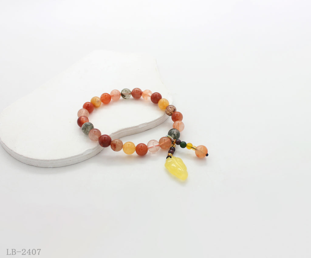Crystal Beaded Bracelet with Charm Pendant for Women | OEM ODM Wholesale Fashion Jewelry