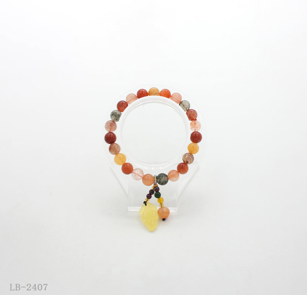 Crystal Beaded Bracelet with Charm Pendant for Women | OEM ODM Wholesale Fashion Jewelry