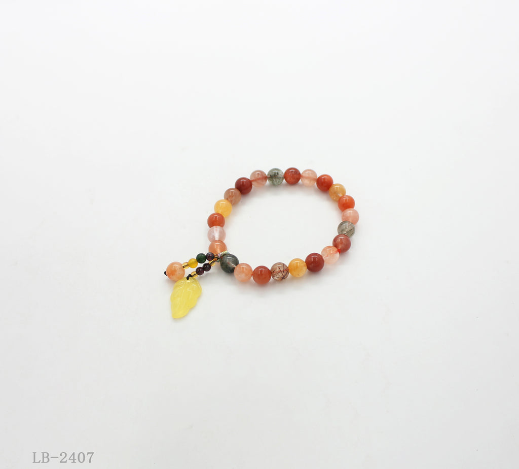 Crystal Beaded Bracelet with Charm Pendant for Women | OEM ODM Wholesale Fashion Jewelry