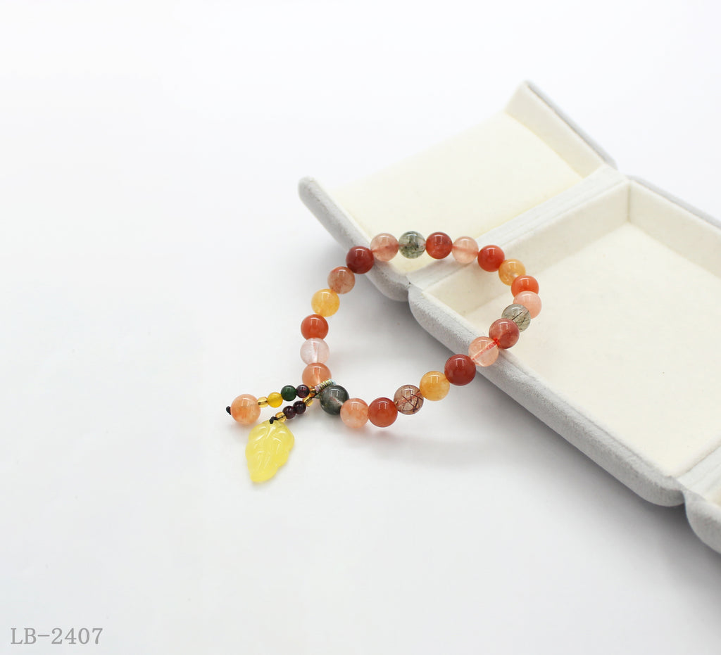 Crystal Beaded Bracelet with Charm Pendant for Women | OEM ODM Wholesale Fashion Jewelry