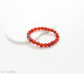 Red Agate Beaded Bracelet with Copper Spacers for Women | Imitation Rhodium Plated OEM ODM Wholesale Natural Stone Jewelry