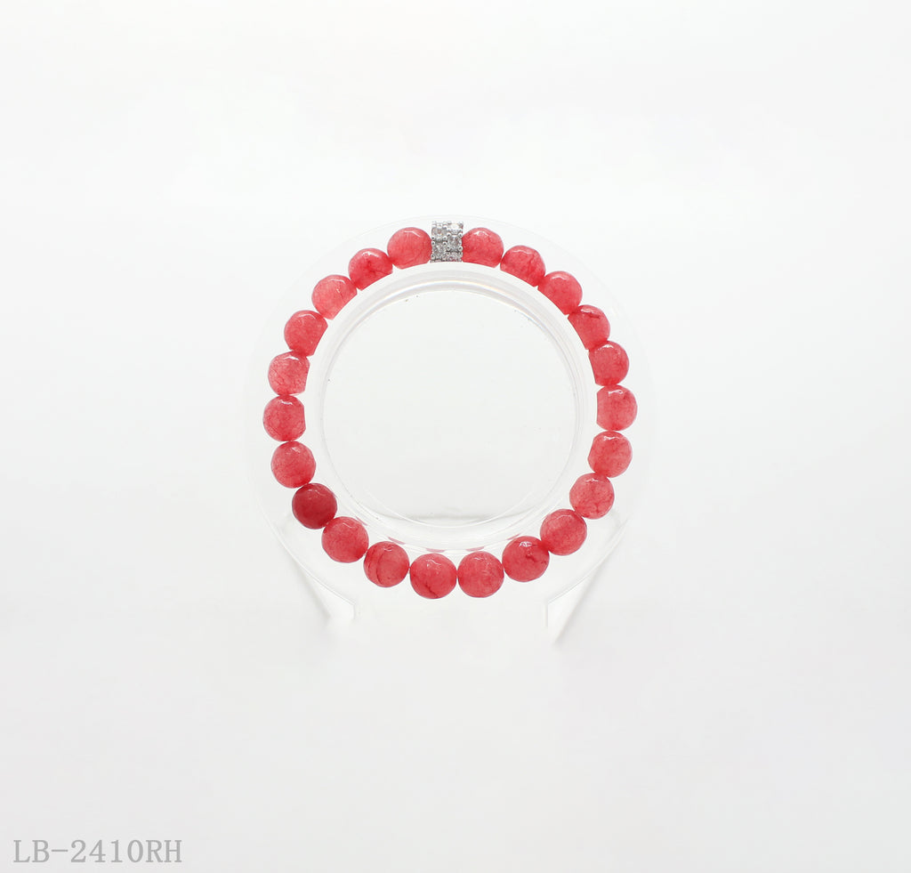 Natural Stone Beaded Bracelet with Copper Findings for Women | Imitation Rhodium Plated OEM ODM Wholesale Fashion Jewelry