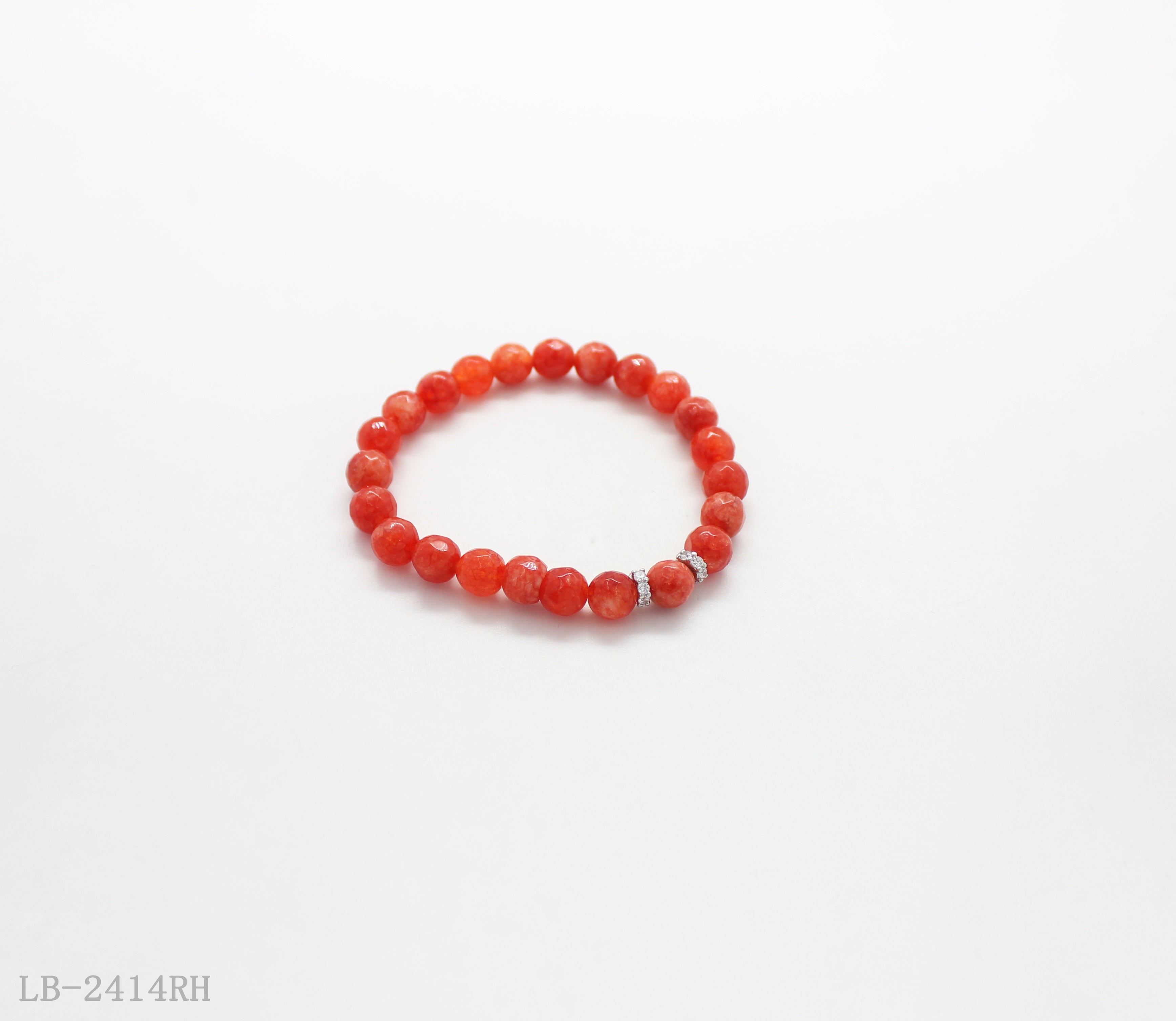 Stone + Copper + Zircon Beaded Bracelet for Women | Imitation Rhodium Plated OEM ODM Wholesale Fashion Jewelry