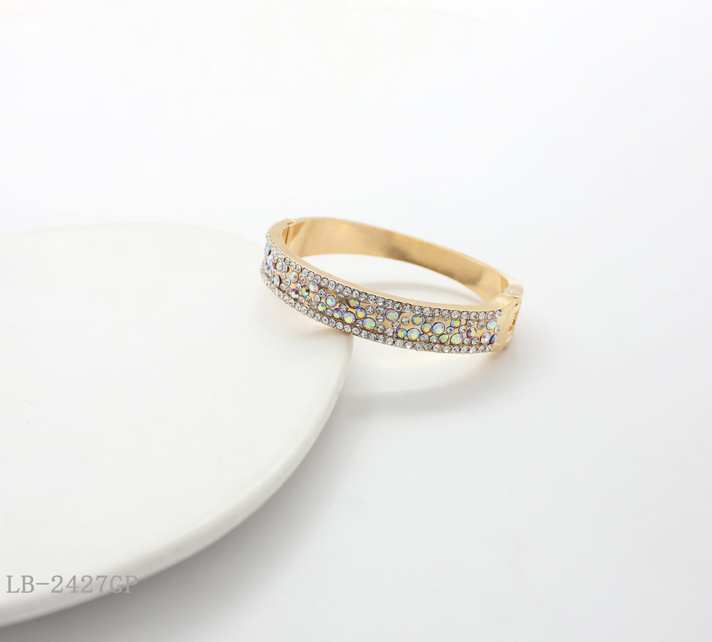 Zinc Alloy Glass Gemstone Bracelet for Women | Imitation Chocolate Gold Plated OEM ODM Wholesale Fashion Jewelry