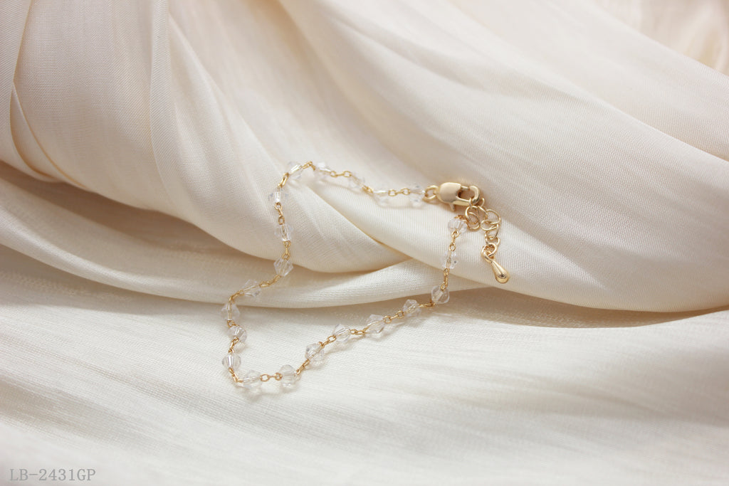 Copper + Glass Bracelet for Women | Imitation Gold Plated OEM ODM Wholesale Fashion Jewelry
