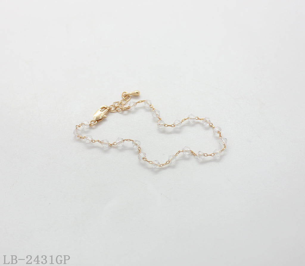 Copper + Glass Bracelet for Women | Imitation Gold Plated OEM ODM Wholesale Fashion Jewelry
