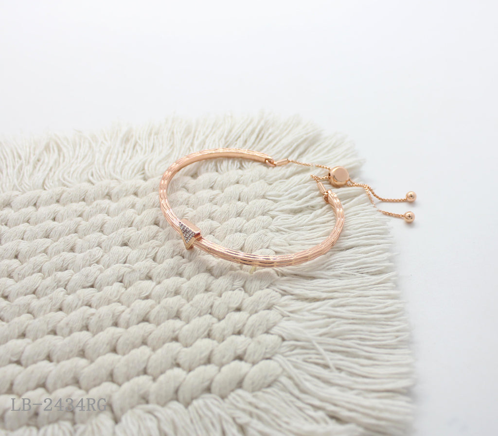 Copper + Glass Gemstone Bracelet for Women | Imitation Rose Gold Plated OEM ODM Wholesale Fashion Jewelry