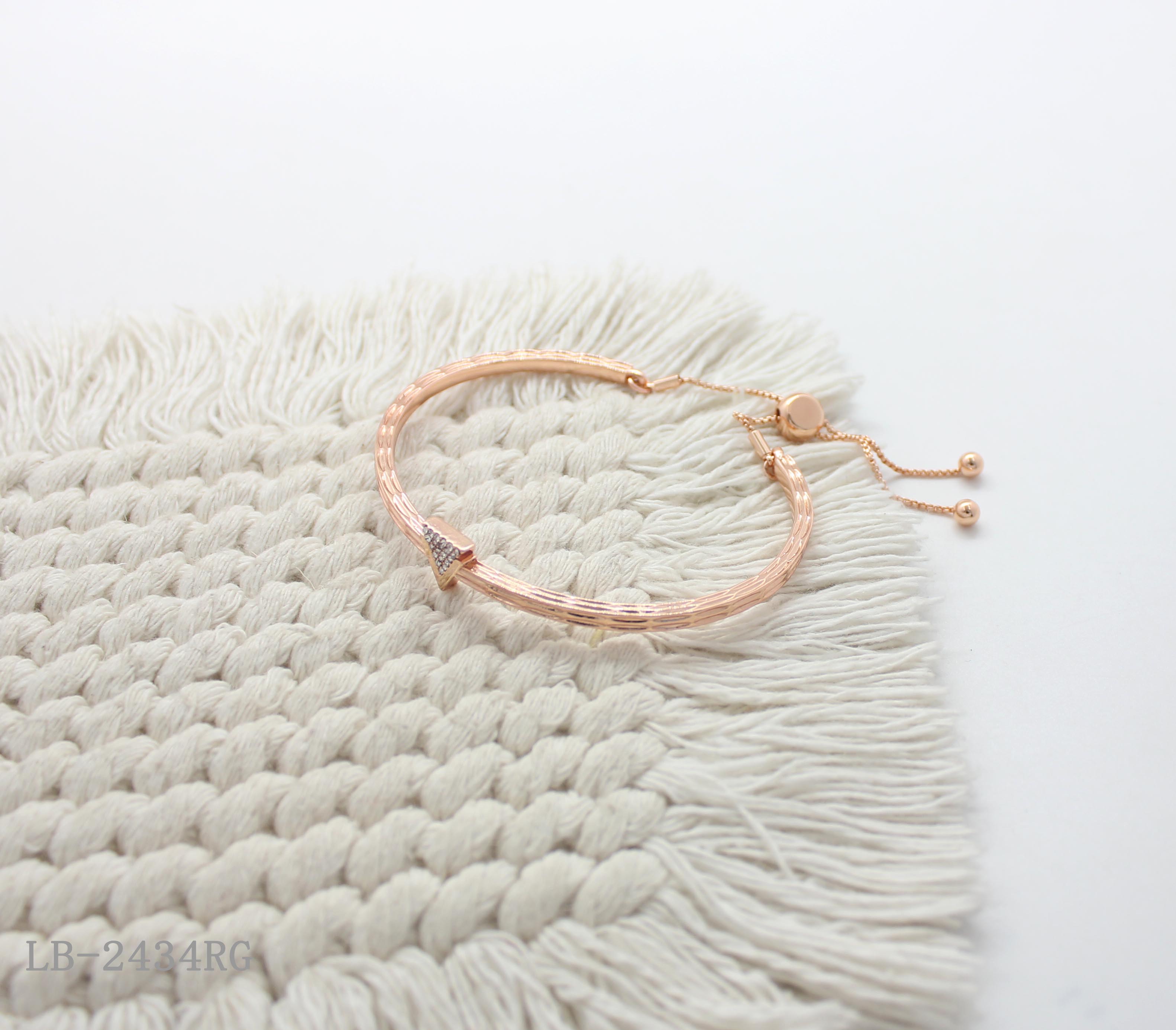 Copper + Glass Gemstone Bracelet for Women | Imitation Rose Gold Plated OEM ODM Wholesale Fashion Jewelry