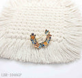 Vintage Half-Wreath Multi-Style Enamel Butterfly & Crystal Accent Real Gold-Plated Copper Brooch | Factory Direct Wholesale
