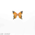 Vibrant Monarch Butterfly Orange-Black Enamel Real Gold-Plated Copper Brooch | Factory Direct Wholesale