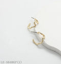 Abstract Wavy Open C Hoop Stud Earrings | Solid Zinc Alloy Base Imitation Gold Plated Dainty Irregular Curve Minimalist Women Ear Studs Factory Wholesale