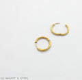 Dotted Dot Hammer Texture Click Hoop Earrings | Solid Stainless Steel Vacuum Ion Gold Plated Tiny Textured Vintage Women Hoop Earrings Factory Wholesale