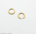 Diagonal Twisted Brushed Click Hoop Earrings | Solid Stainless Steel Base Vacuum Ion Gold Plated Linear Grain Dainty Vintage Women Small Ear Hoops Factory Wholesale