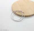 Large Hammered Textured Rhodium Plated Copper Hoop Earrings with Click-Top Clasps | Factory Direct Wholesale