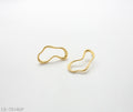 Abstract Irregular Cloud-Shaped Zinc Alloy Earrings with Premium Real Gold Plating | Factory Direct Wholesale