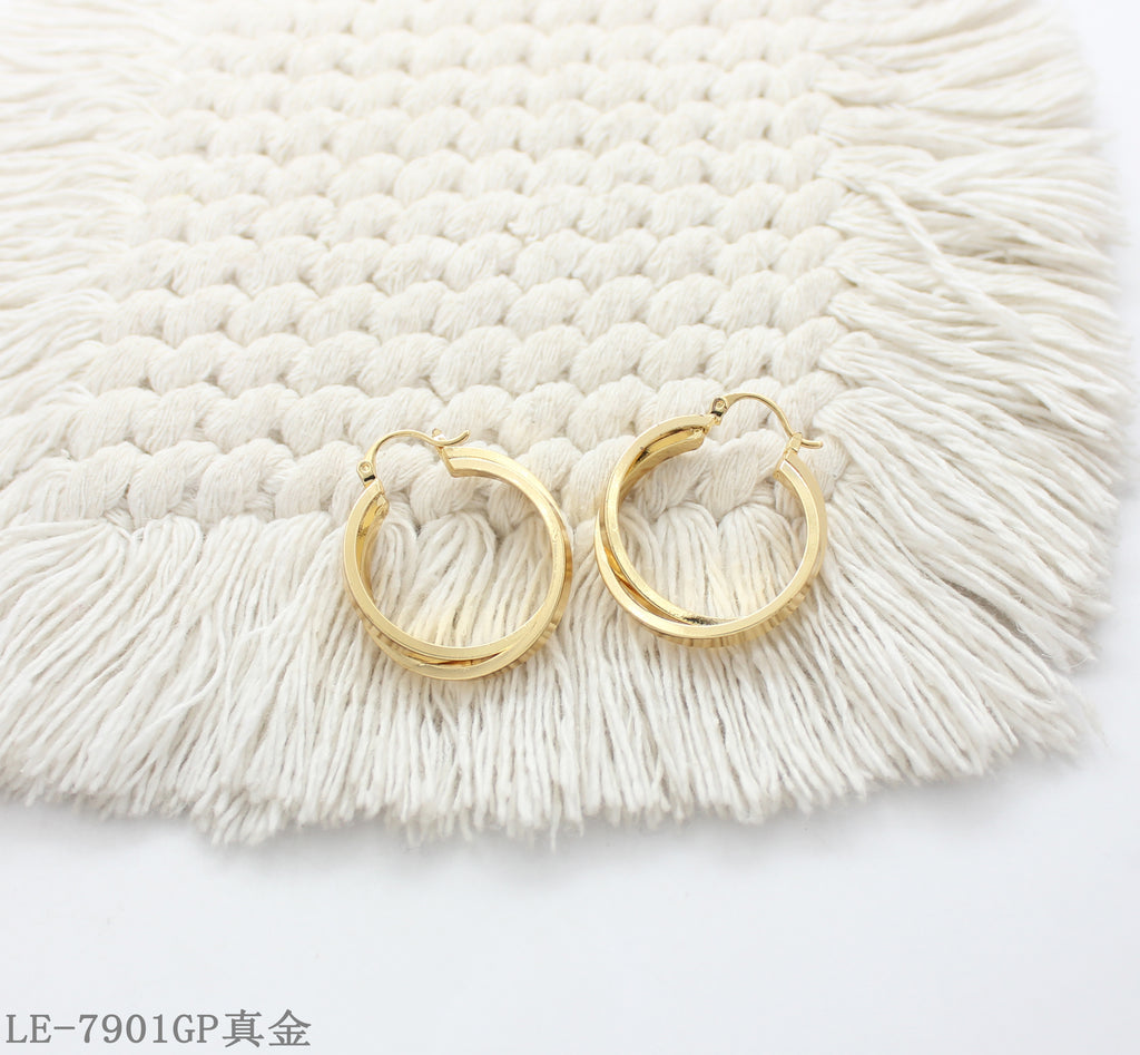Copper Stainless Steel Needle Earrings with 1–2 mils Real Gold Plating for Women | OEM ODM Wholesale Fashion Jewelry Manufacturer