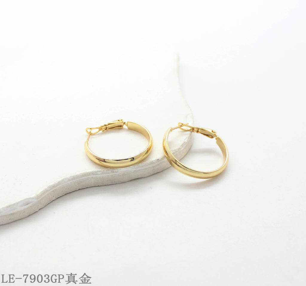 Copper Steel Needle Mini Hoop Earrings with 1–2 mils Real Gold Plating for Women | OEM ODM Wholesale Fashion Jewelry Manufacturer