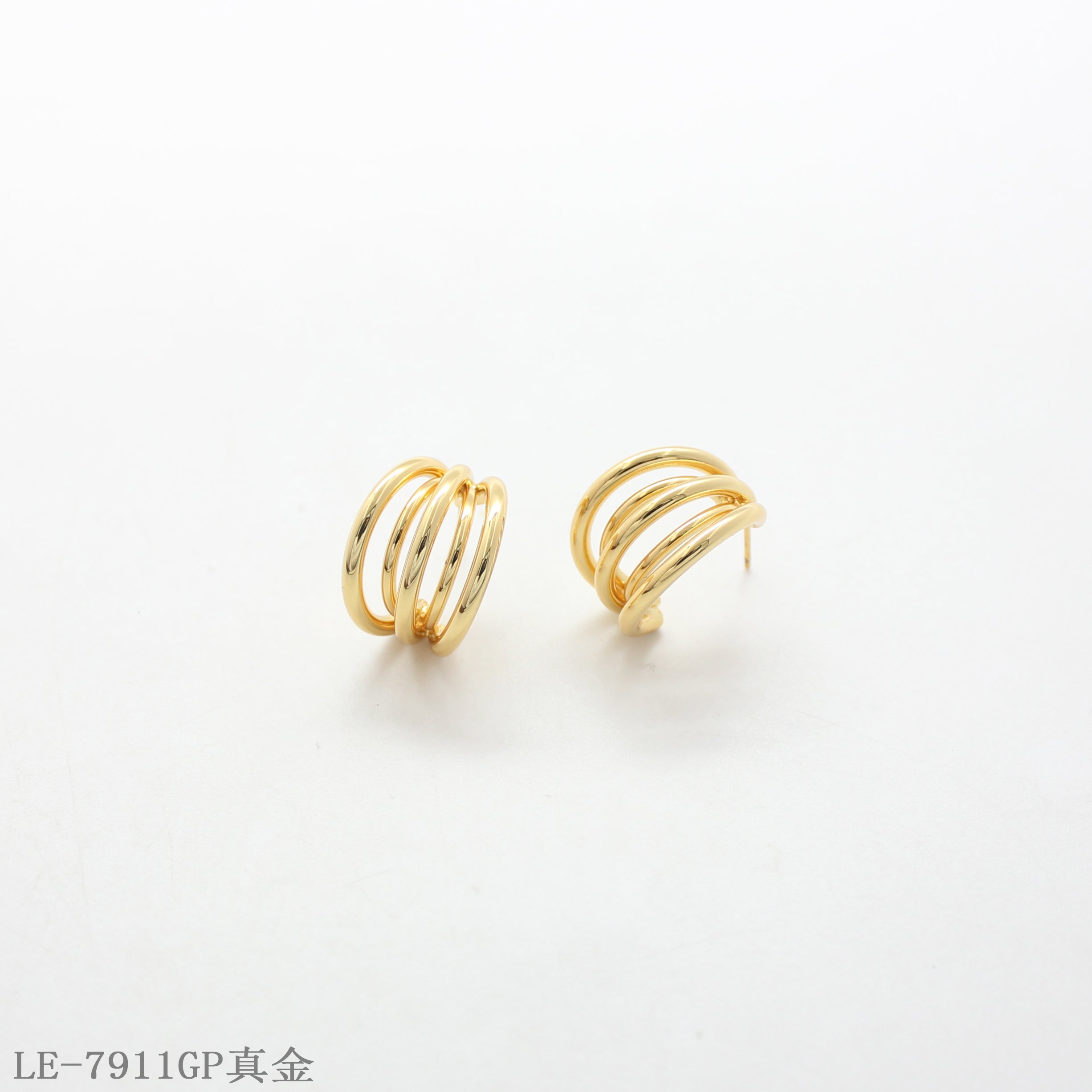 Copper Steel Needle Open Linear Wire Earrings with 1–2 mils Real Gold Plating for Women | OEM ODM Wholesale Fashion Jewelry Manufacturer