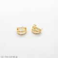 Copper Steel Needle Open Linear Wire Earrings with 1–2 mils Real Gold Plating for Women | OEM ODM Wholesale Fashion Jewelry Manufacturer