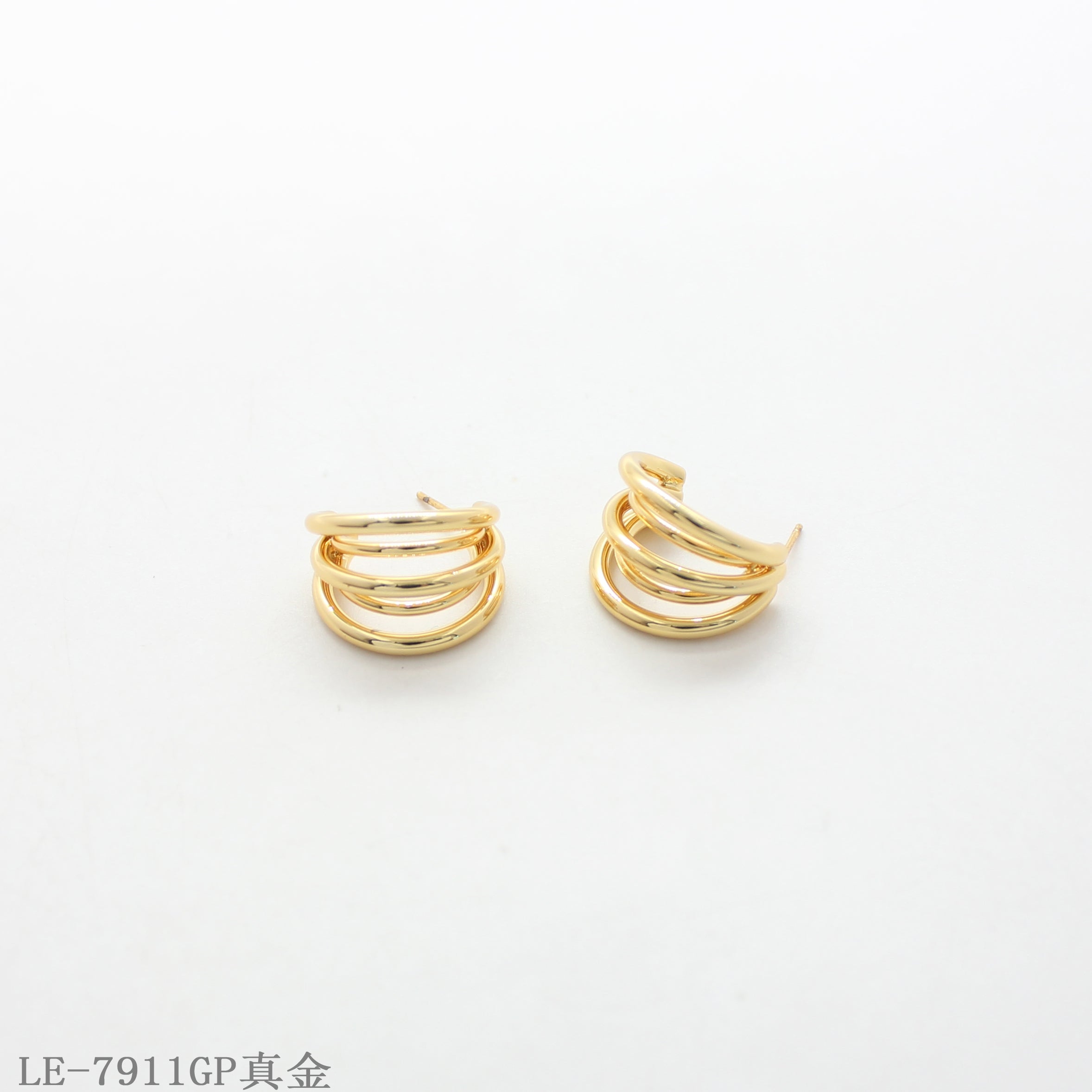 Copper Steel Needle Open Linear Wire Earrings with 1–2 mils Real Gold Plating for Women | OEM ODM Wholesale Fashion Jewelry Manufacturer