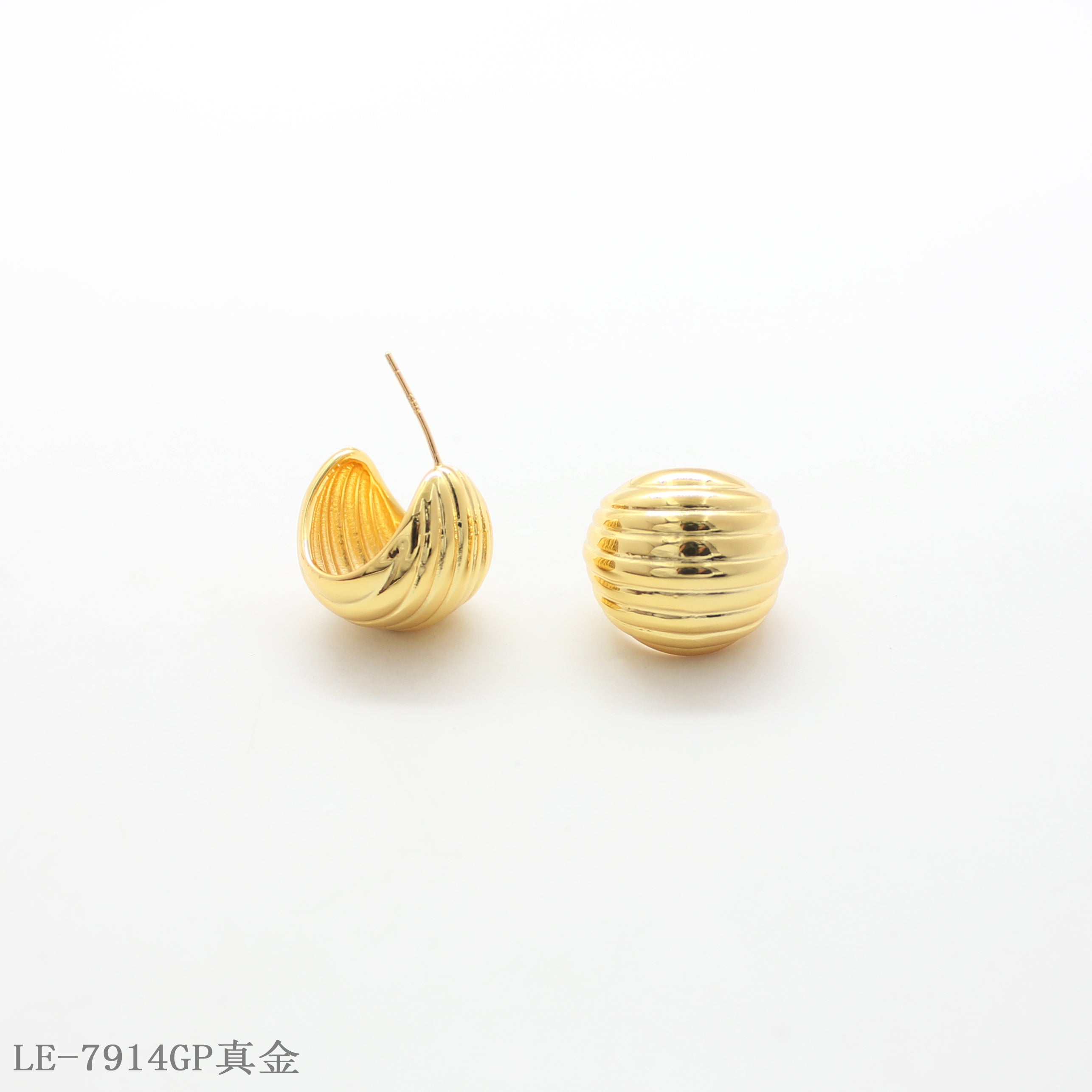 Copper 925 Silver Needle Textured Round Stud Earrings with 1–2 mils Real Gold Plating for Women | OEM ODM Wholesale Fashion Jewelry Manufacturer