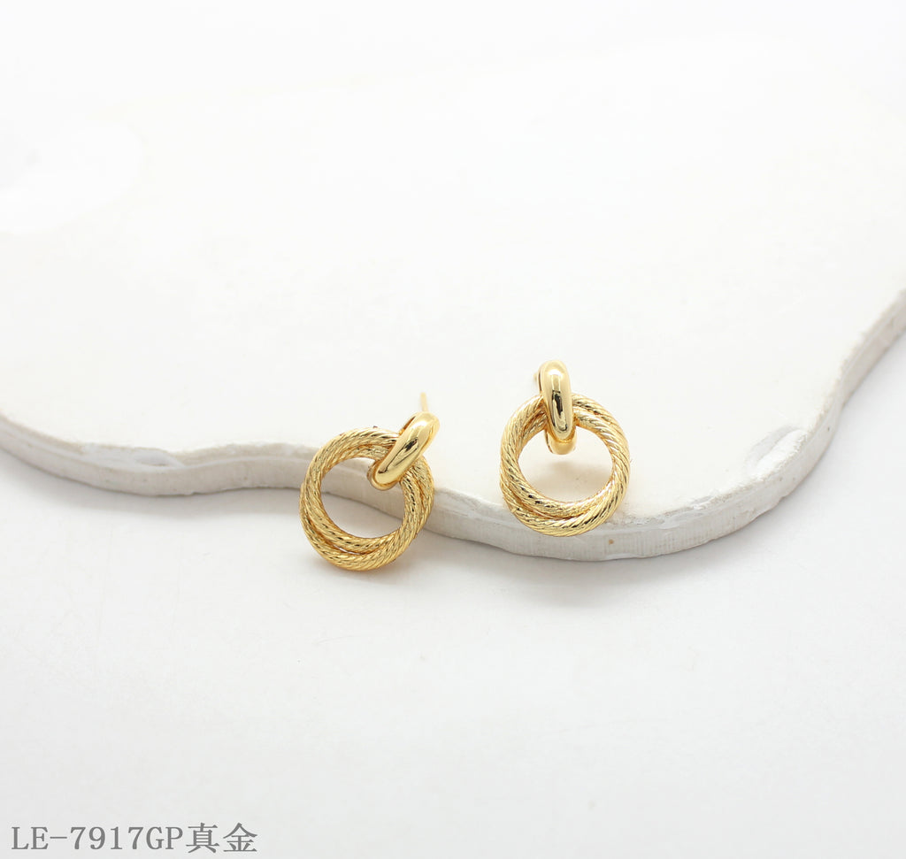 Copper 925 Silver Needle Mini Open Circle Stud Earrings with 1–2 mils Real Gold Plating for Women | OEM ODM Wholesale Fashion Jewelry Manufacturer