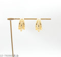 Iron Steel Needle Sculptural Leaf Drop Earrings with 1–2 mils Real Gold Plating for Women | OEM ODM Wholesale Fashion Jewelry Manufacturer