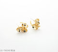 Copper 925 Silver Needle 3D Bow Knot Stud Earrings with 1–2 mils Real Gold Plating for Women | OEM ODM Wholesale Fashion Jewelry Manufacturer