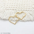 Copper Steel Needle Layered Heart Stud Earrings with 1–2 mils Real Gold Plating for Women | OEM ODM Wholesale Fashion Jewelry Manufacturer