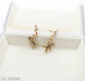 Zinc Alloy Steel Needle Bow Knot Earrings with Imitation Gold Plating for Women | OEM ODM Wholesale Fashion Jewelry Manufacturer