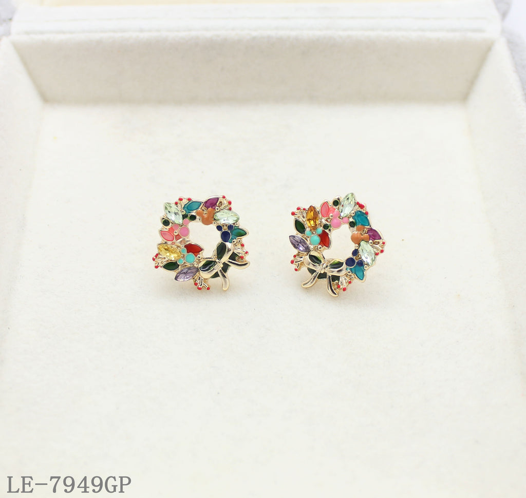 Glass Stone Earrings