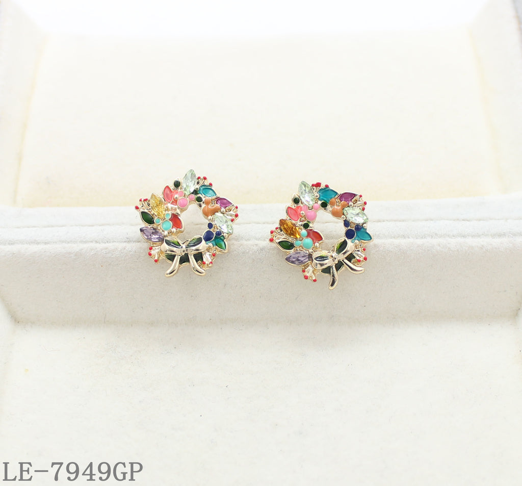 Glass Stone Earrings