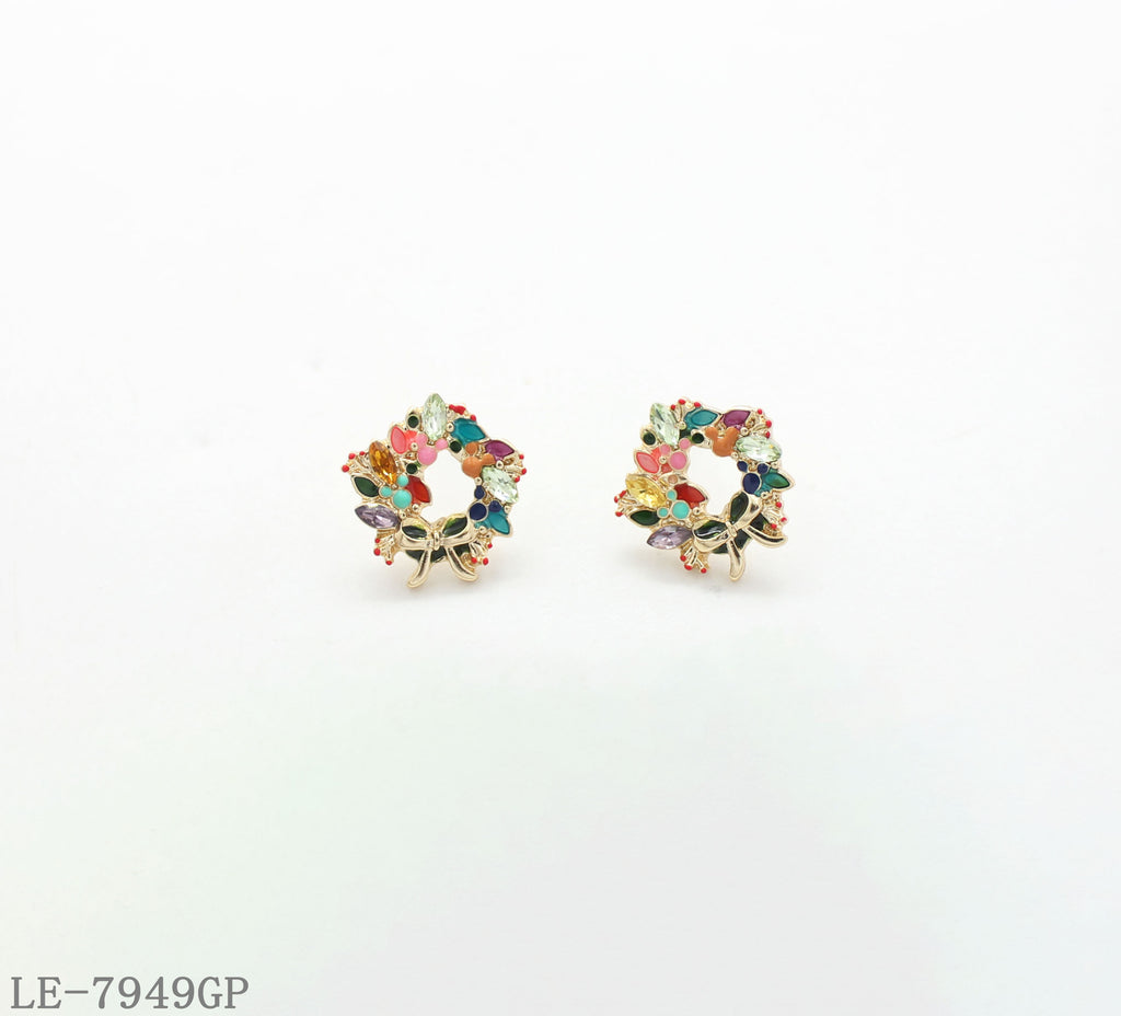 Glass Stone Earrings