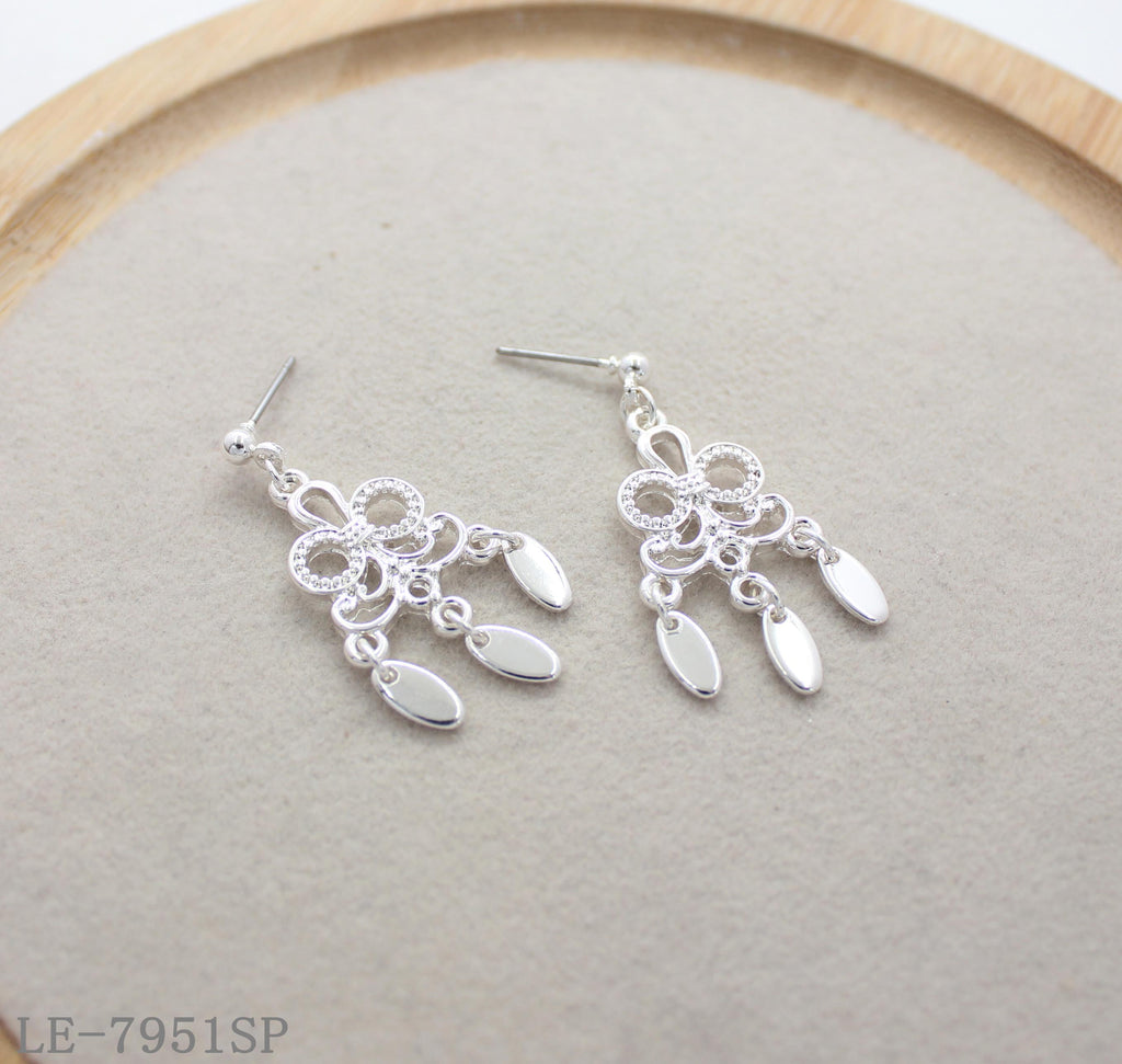 Silver-Tone Metal Earrings