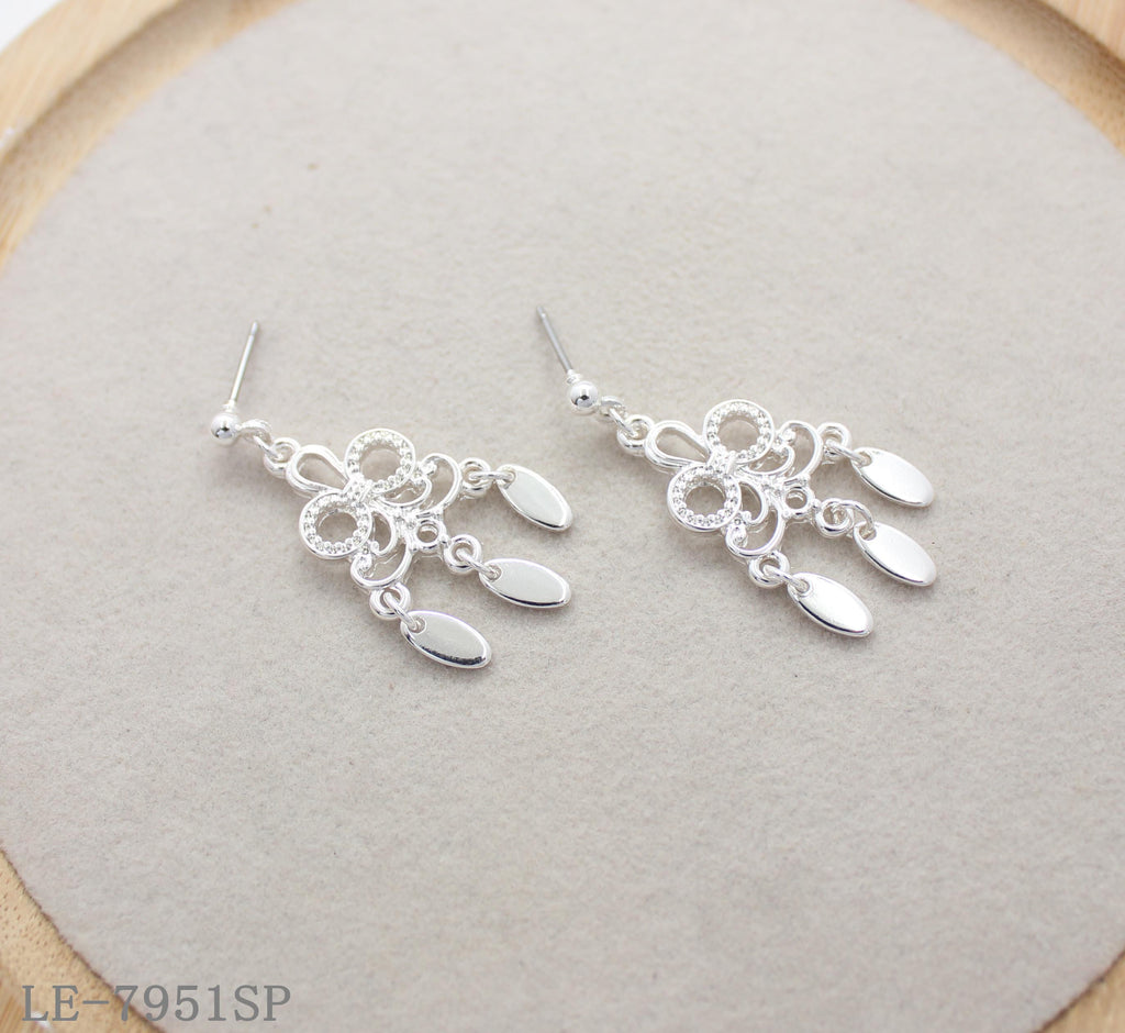 Silver-Tone Metal Earrings