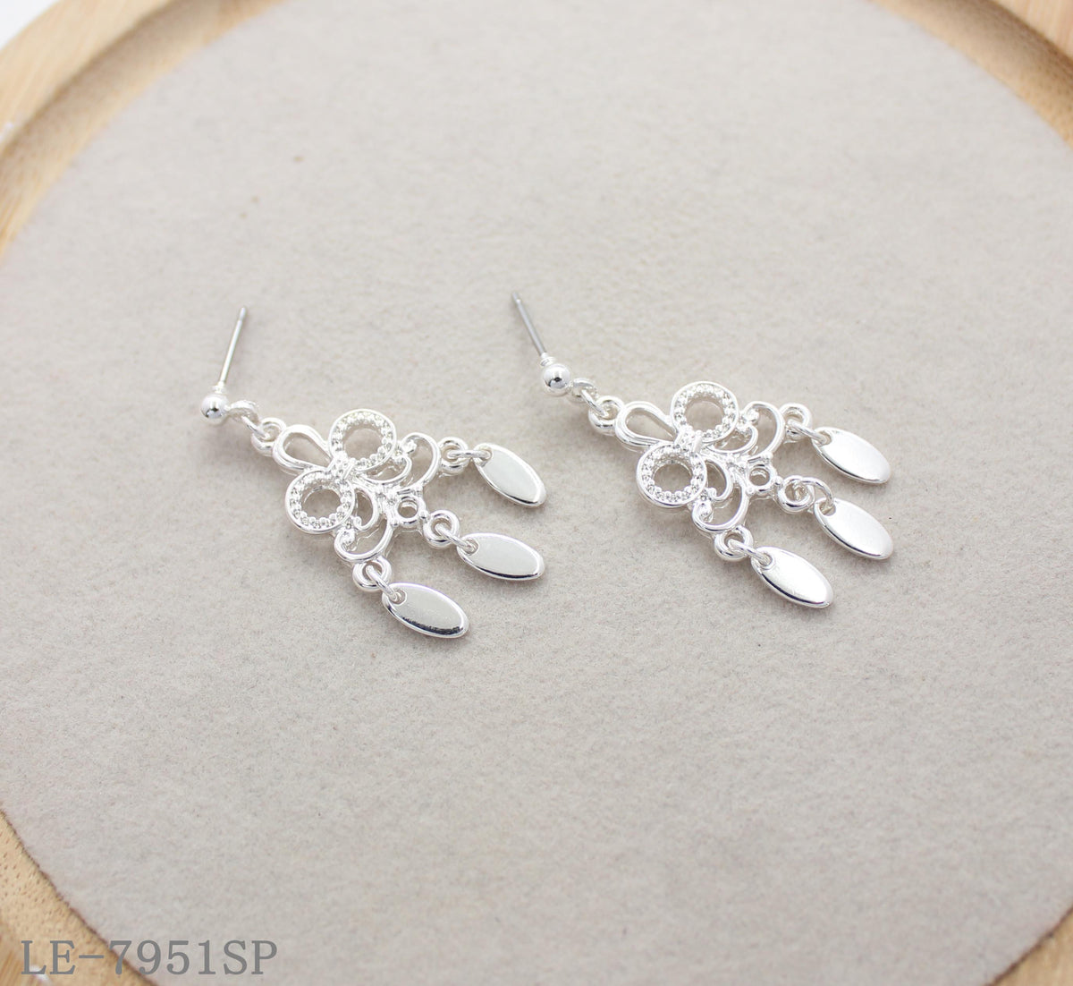 Silver-Tone Metal Earrings
