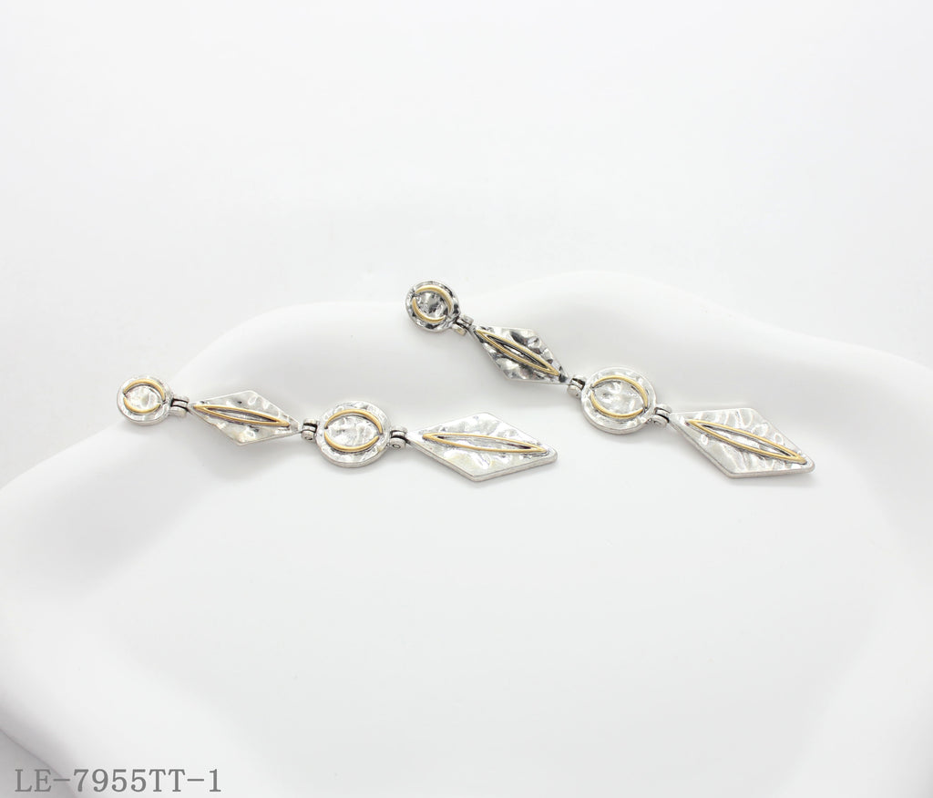 Hand-Painted Zircon Earrings