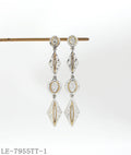 Hand-Painted Zircon Earrings