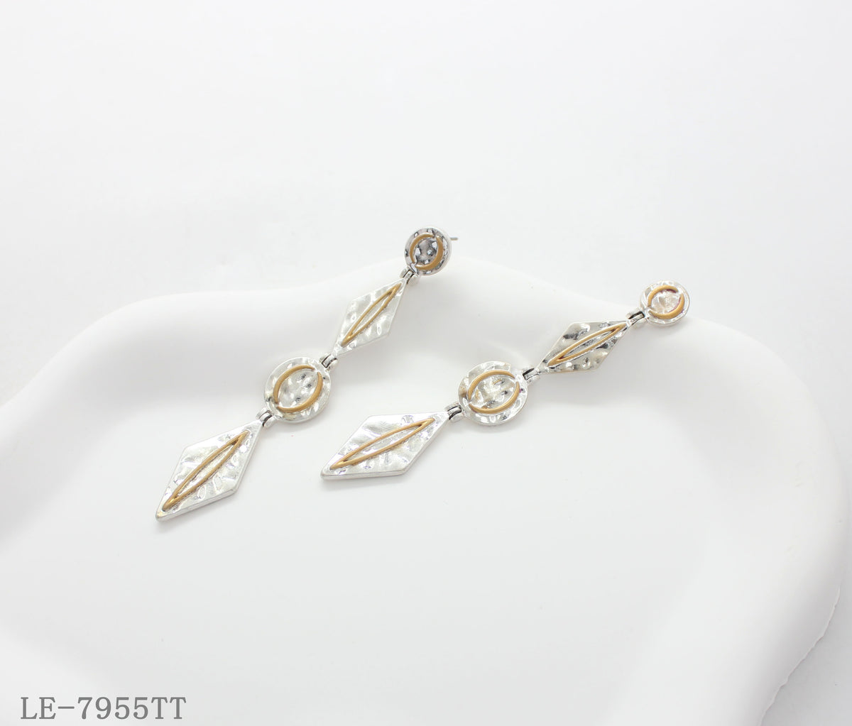 Hand-Painted Zircon Earrings