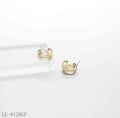 Striped Transparent Resin Inlaid C Huggie Earrings | Zinc Alloy Gold Plated Click Closure Women Minimal Small Stacking Daily Earrings Factory Wholesale