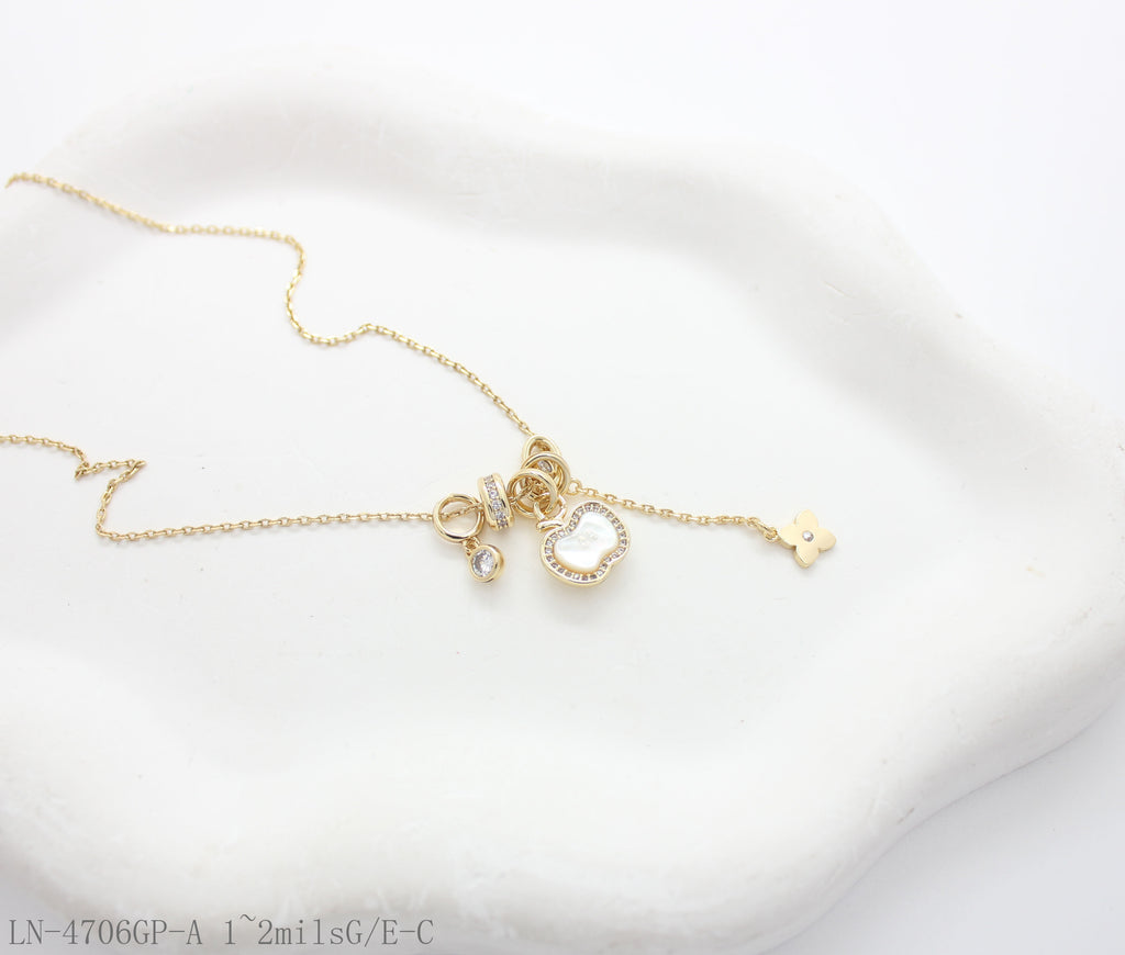 LN-4706GP-A 1~2milsG E-C Wholesale Necklace | OEM ODM Custom Fashion Jewelry Manufacturer