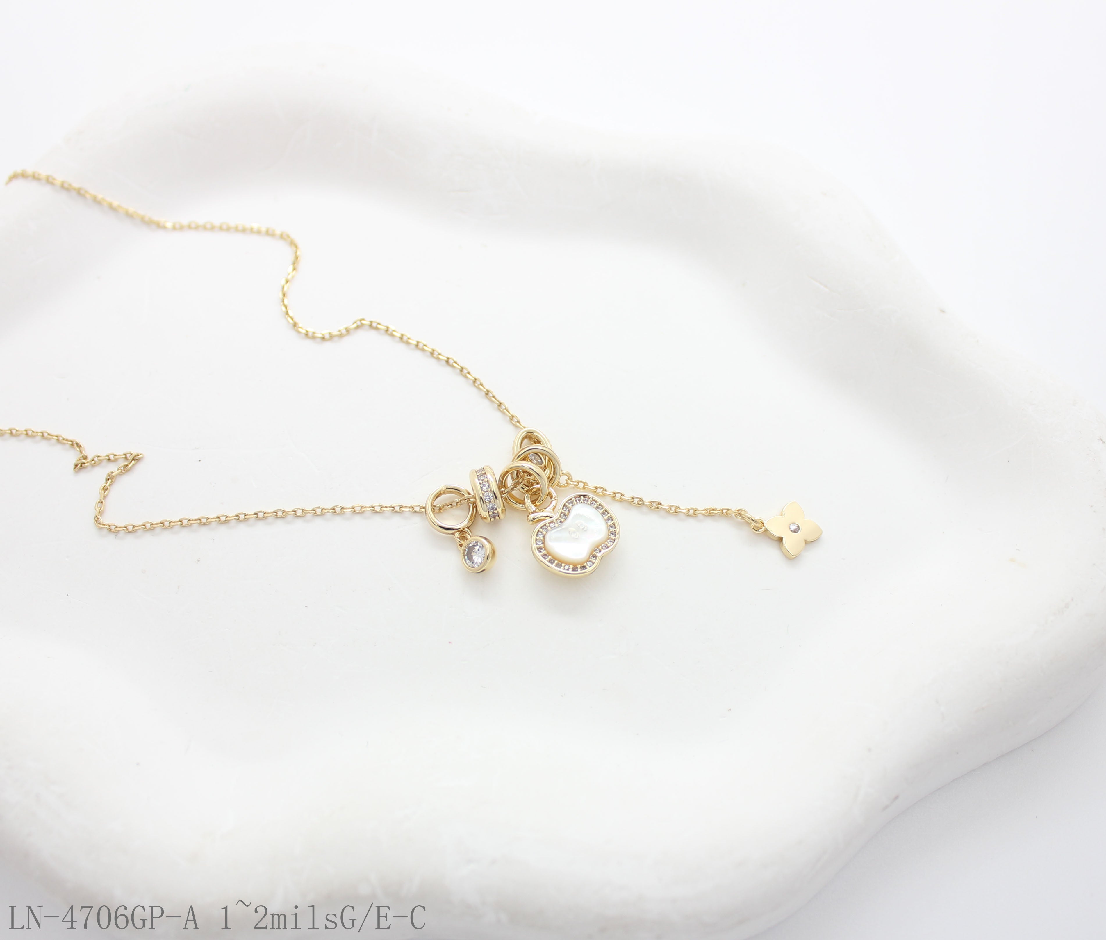 LN-4706GP-A 1~2milsG E-C Wholesale Necklace | OEM ODM Custom Fashion Jewelry Manufacturer