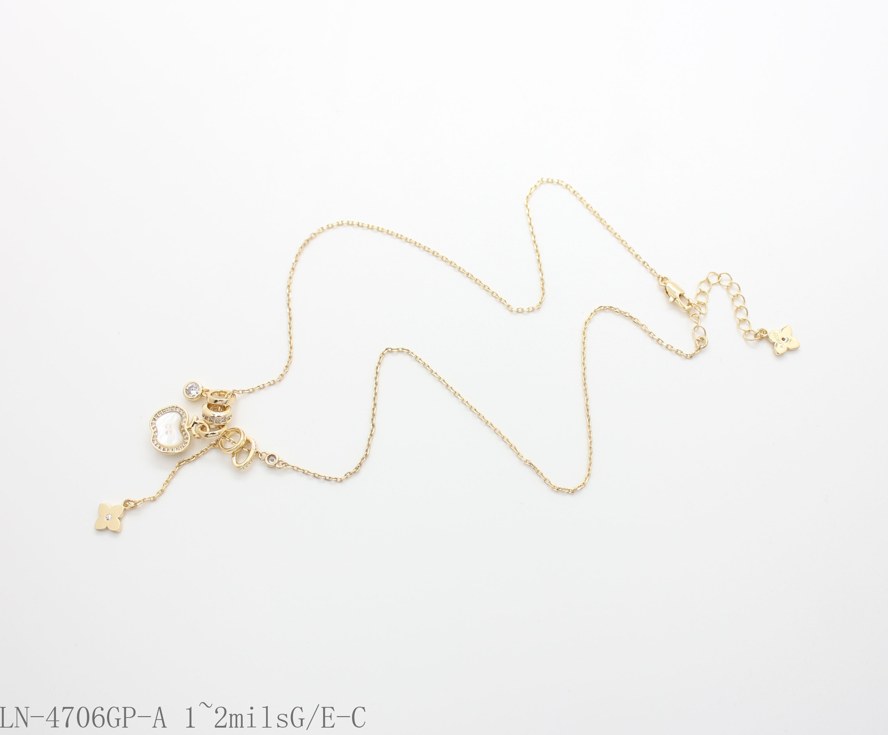 LN-4706GP-A 1~2milsG E-C Wholesale Necklace | OEM ODM Custom Fashion Jewelry Manufacturer