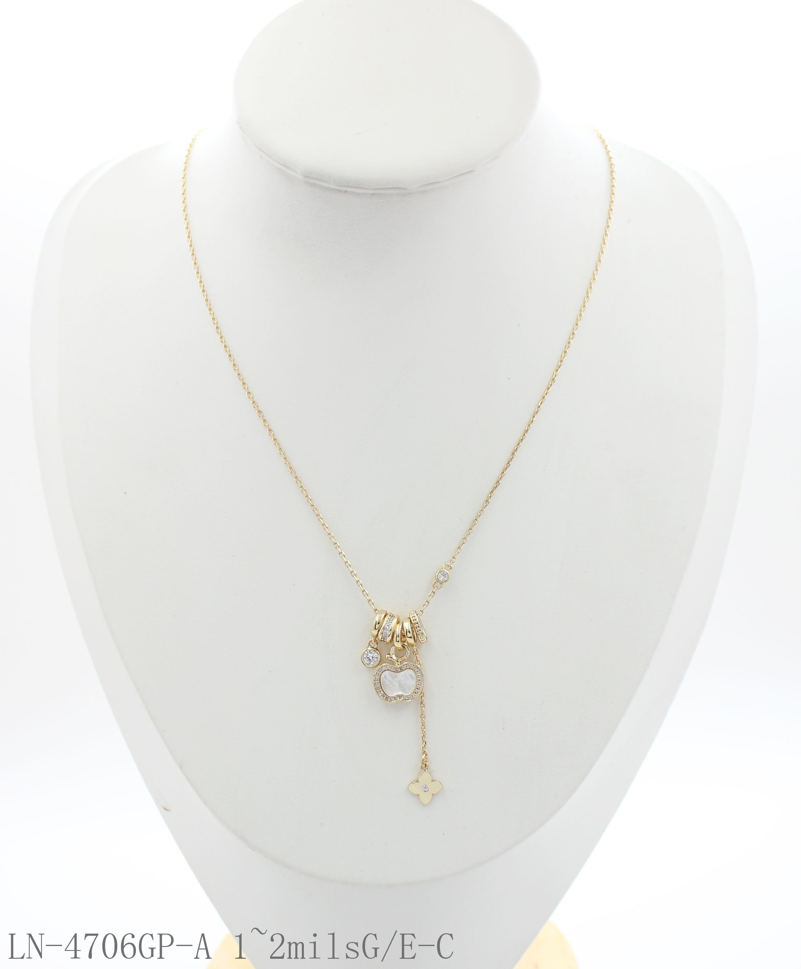 LN-4706GP-A 1~2milsG E-C Wholesale Necklace | OEM ODM Custom Fashion Jewelry Manufacturer