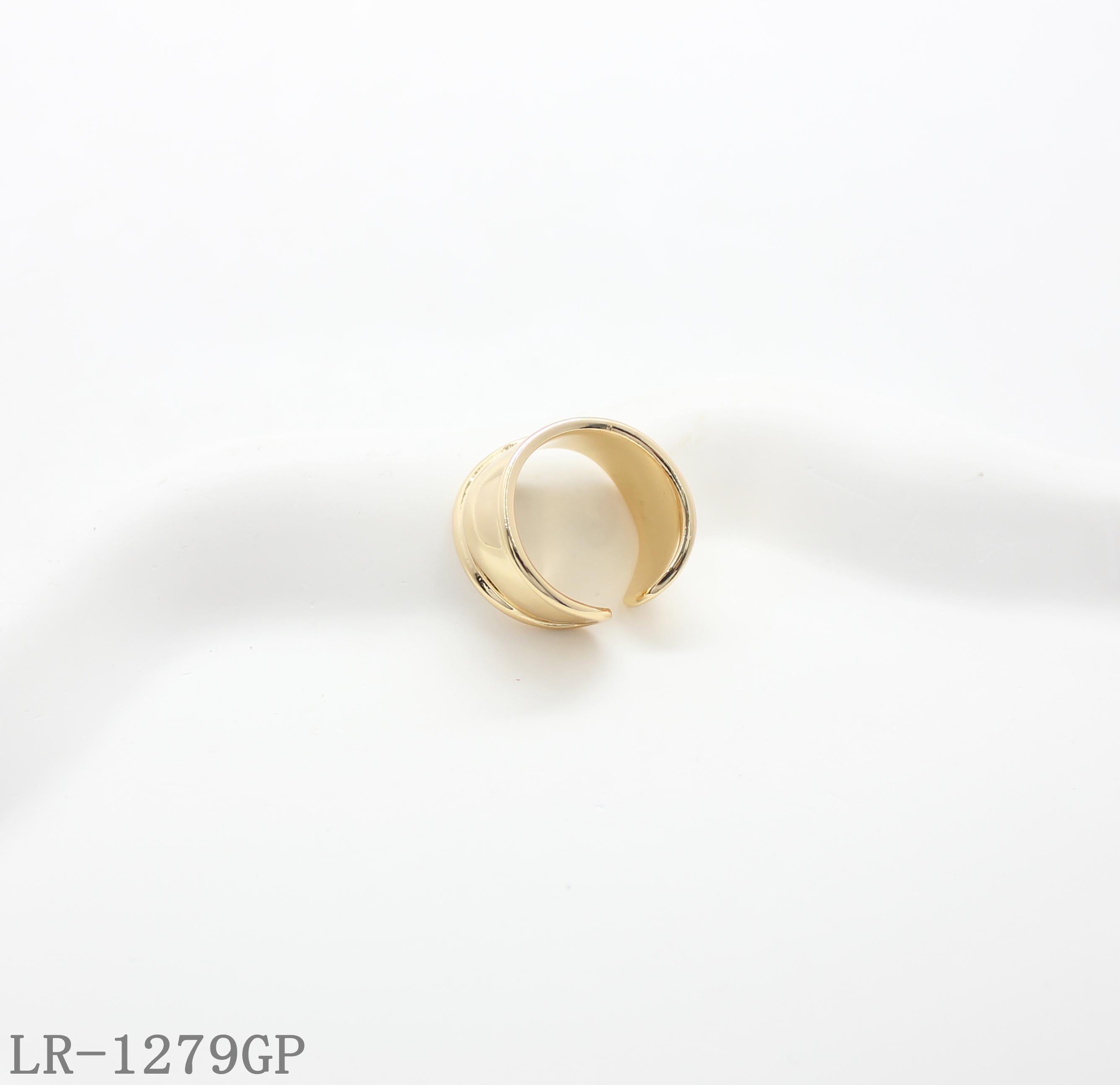 Hammered Wide Band Gold Plated Copper Open Statement Ring | Factory Direct Wholesale